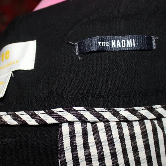 Maeve by Anthropologie Naomi classic wide leg flare black woman's pants size 8 - Picture 7 of 9